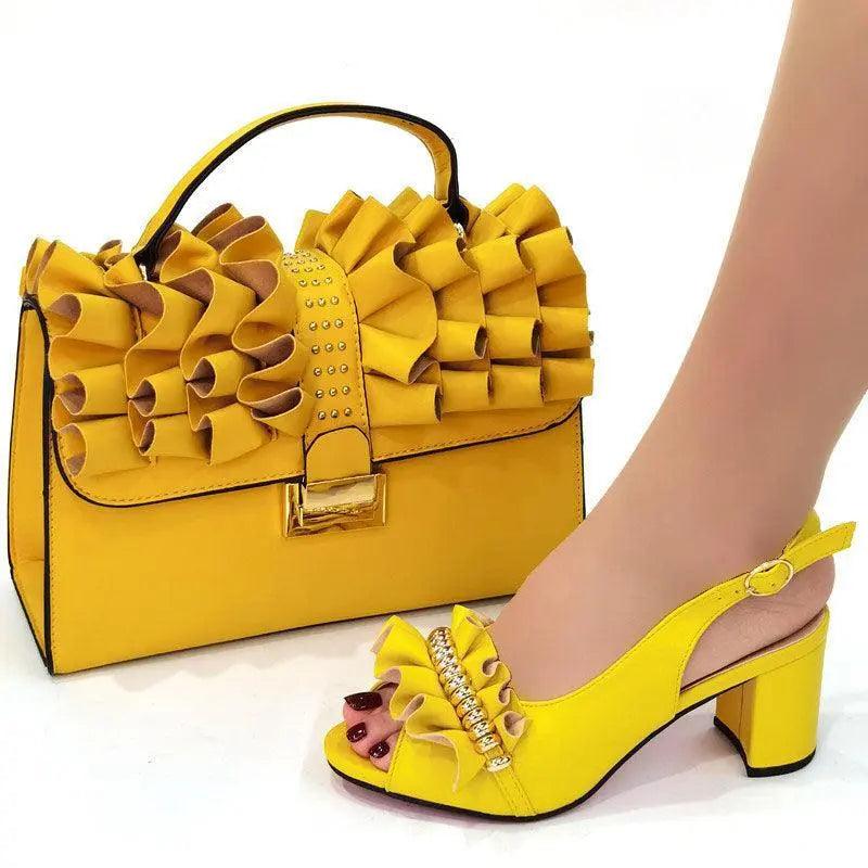 Luxury Italian Shoes and Bag Set - Mishastyle