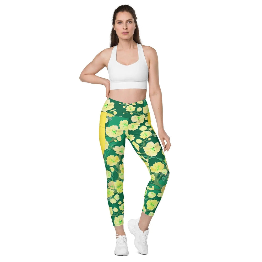 All-Over Print Crossover Leggings with Pockets.mp4