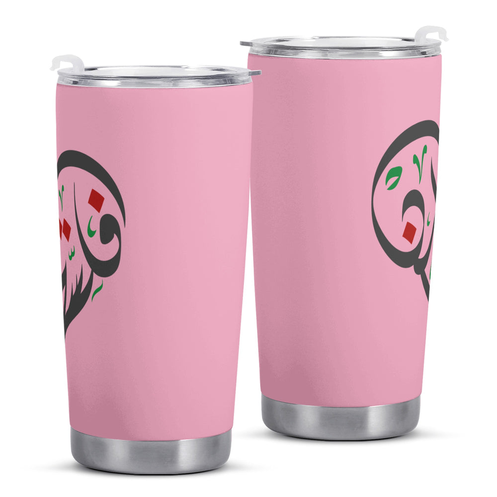 Heart Palestine Car Cup - Pink