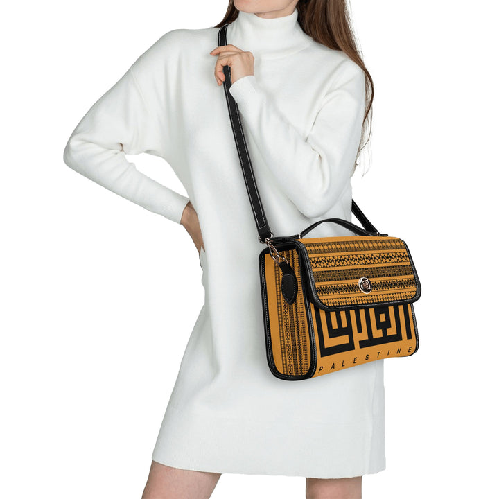 Jerusalem Elegant Shoulder Bag - Orange Velvet