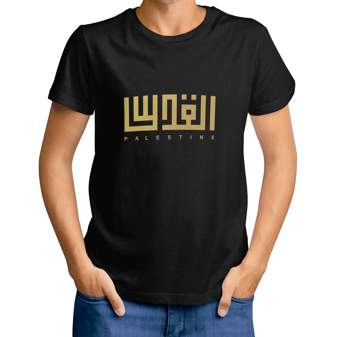 Mens Jerusalem Word Staple T-Shirt - Black