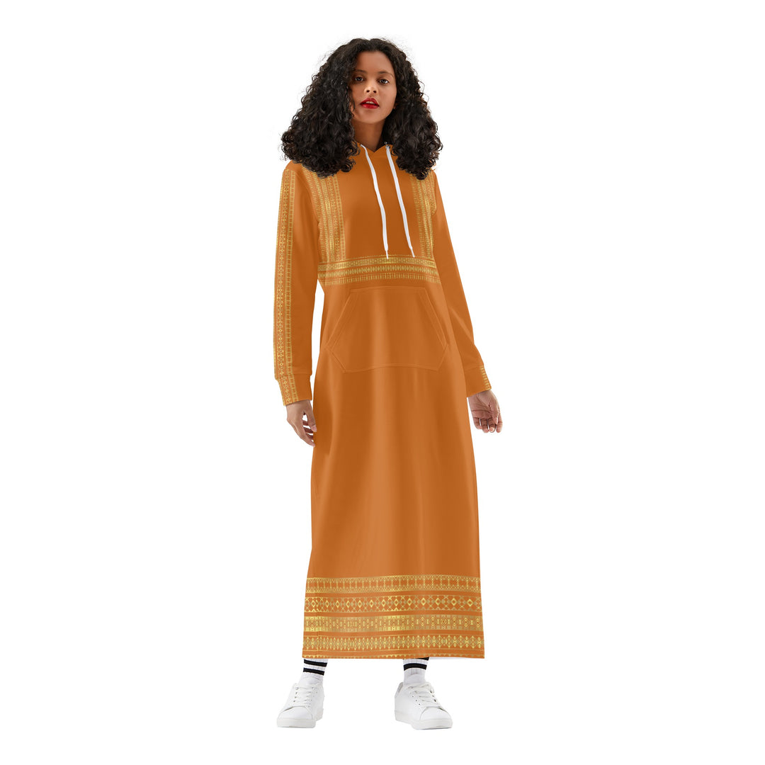 Palestinian Women Casual Long Hoodie Dress - Peru