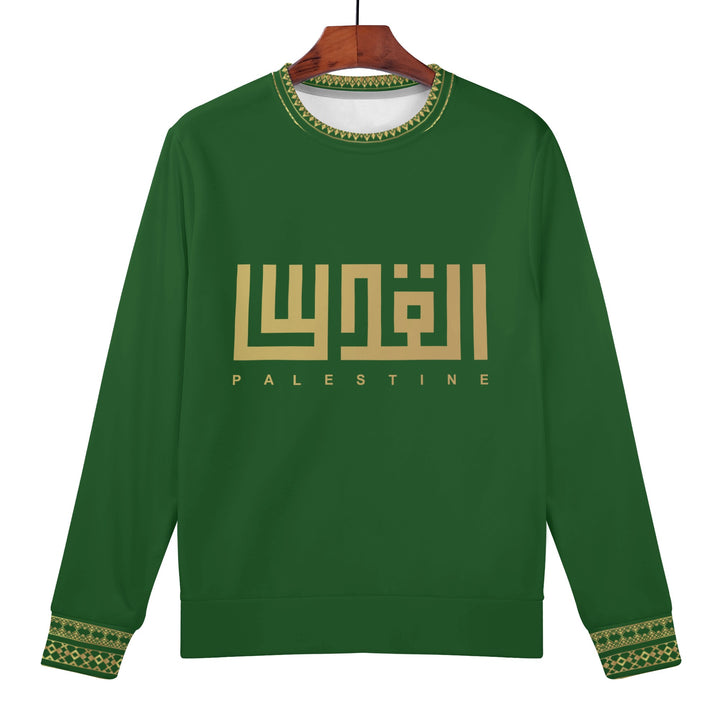 Kids Jerusalem Word Sweater - Velvet Green