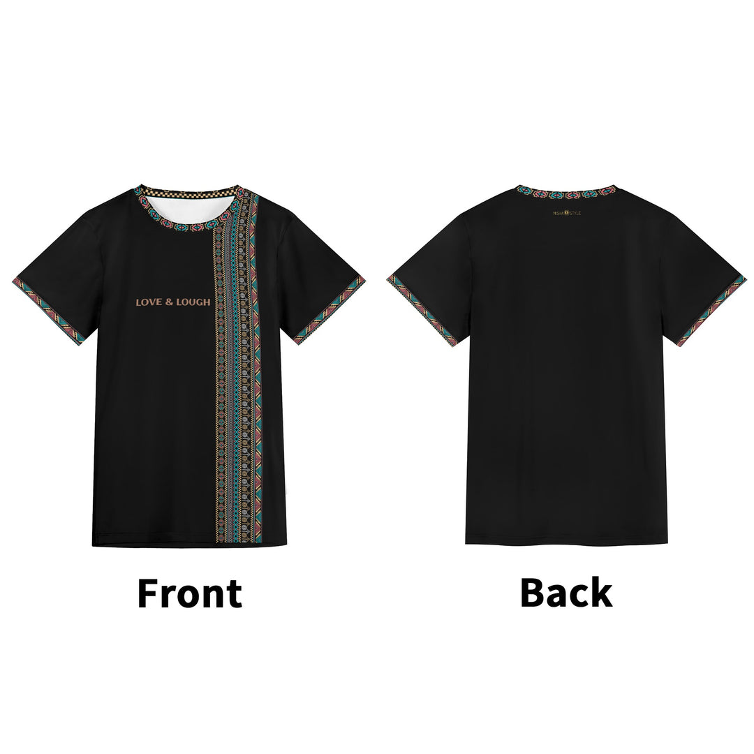 Half Sound Unisex Short Sleeve Tshirt - Black
