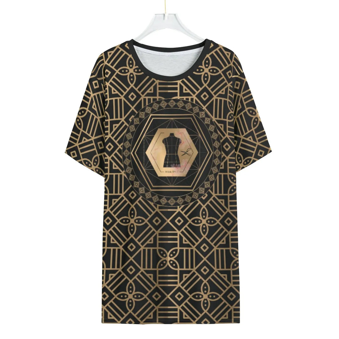 Decoration Misha Men's O-Neck T-Shirt - Gold Black