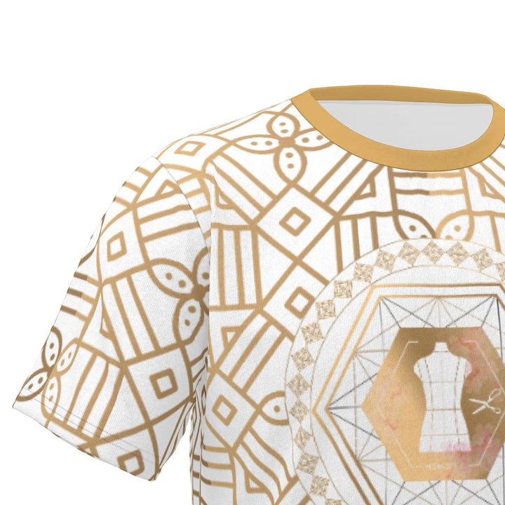Decoration Misha Men's O-Neck T-Shirt - Gold White