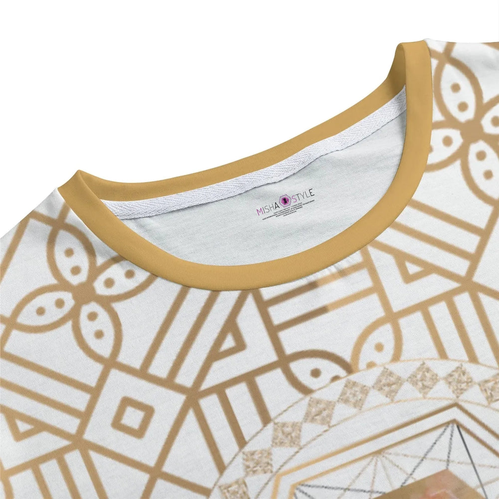 Decoration Misha Men's O-Neck T-Shirt - Gold White