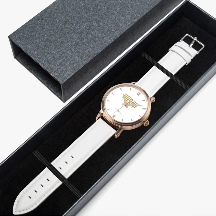 Unisex Automatic Watch (Rose Gold) - White Leather