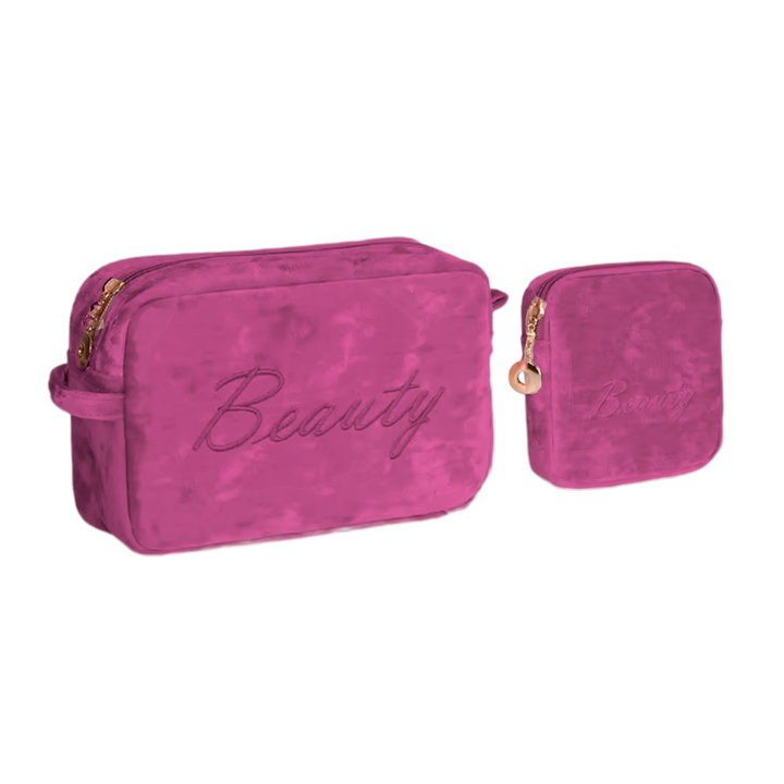 Luxury Velvet Makeup Bags Set