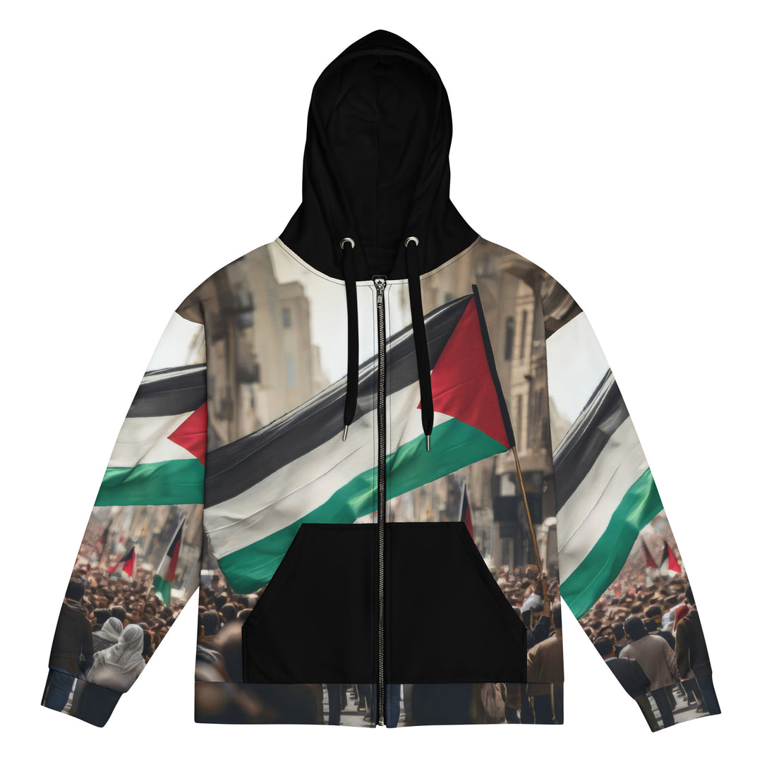 Palestine Portrait Women zip hoodie