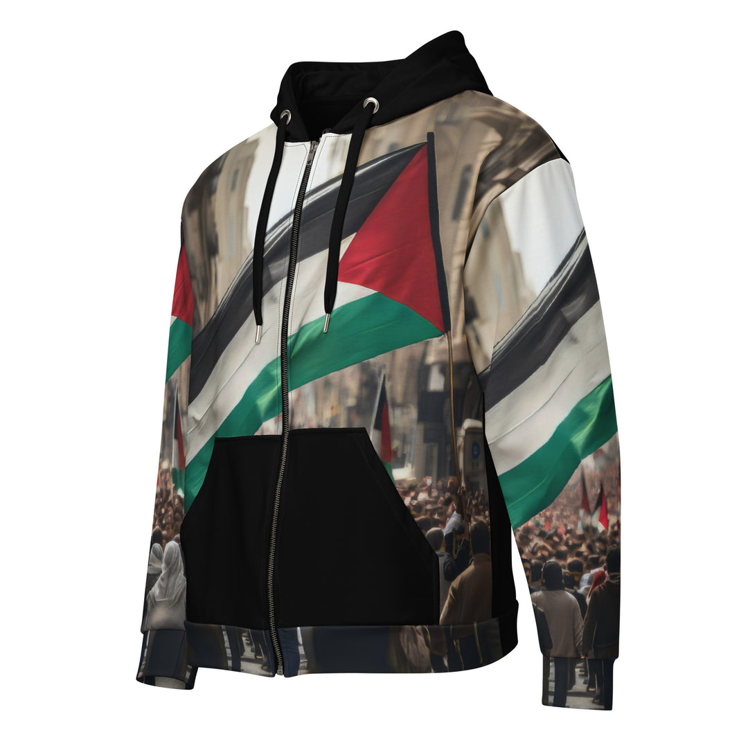 Palestine Portrait Men zip hoodie