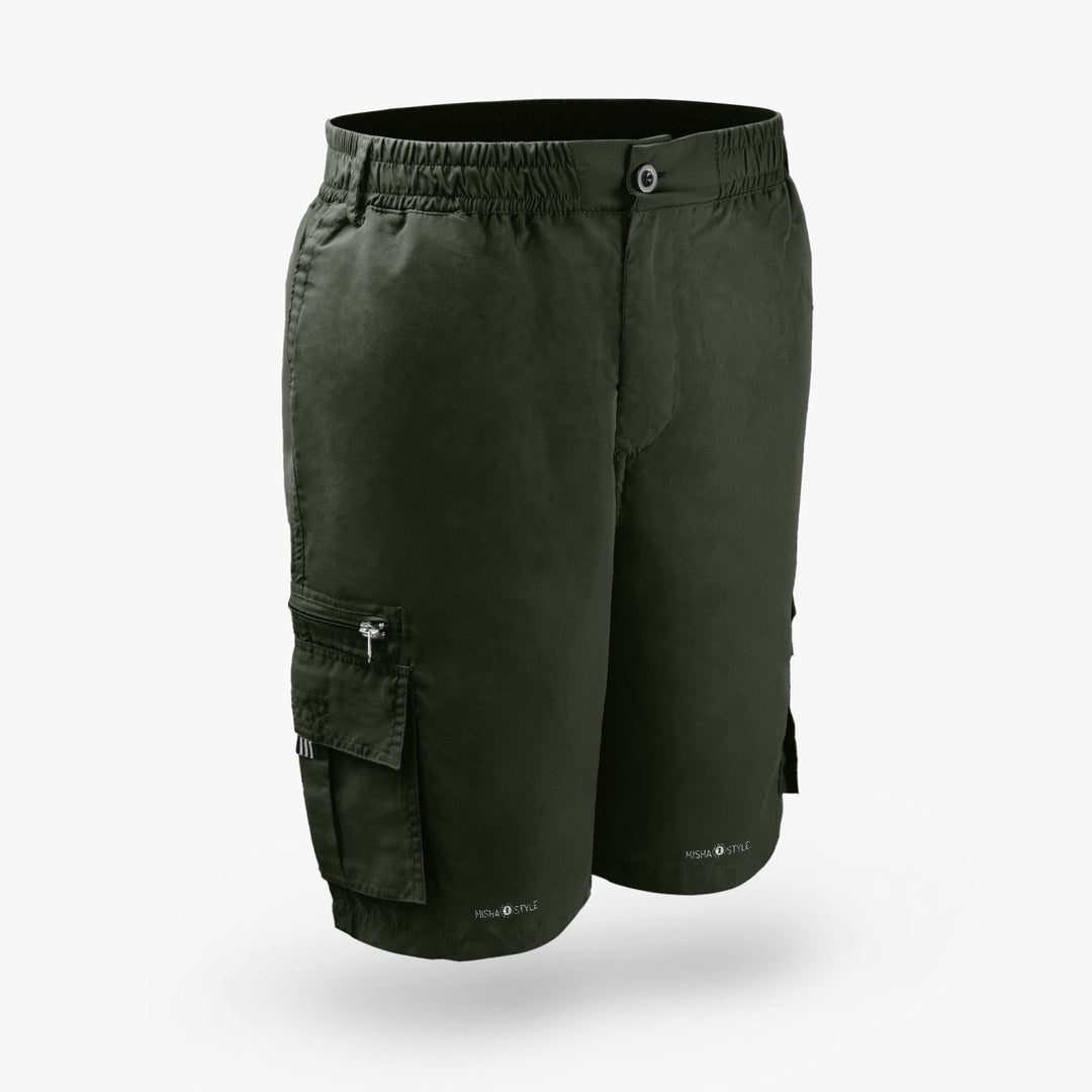 Misha Comfortable Men's Cargo Shorts - Army