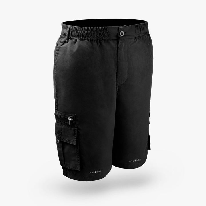 Misha Comfortable Men's Cargo Shorts - Black