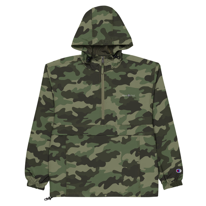Embroidered Champion Packable Women Jacket - Army