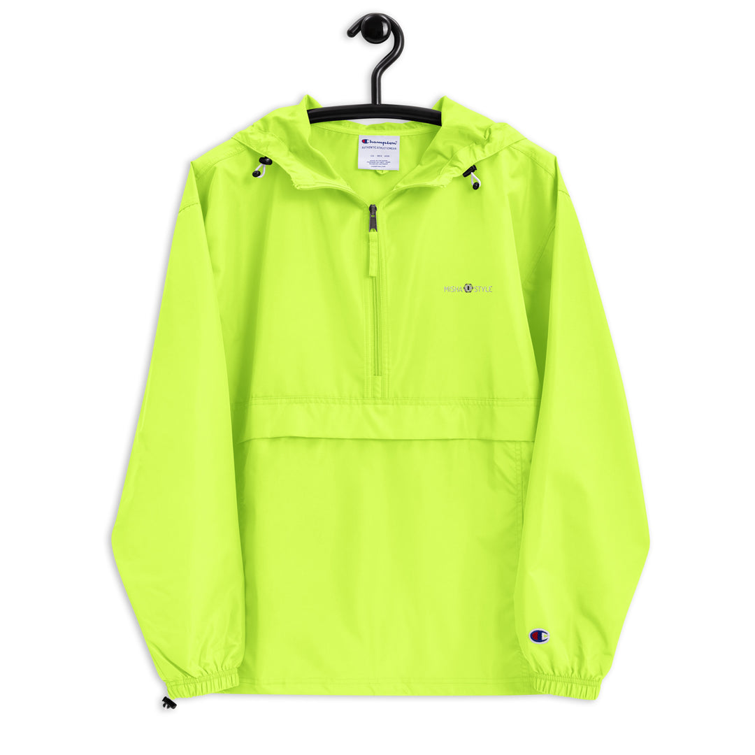 Embroidered Champion Packable Women Jacket - Neon