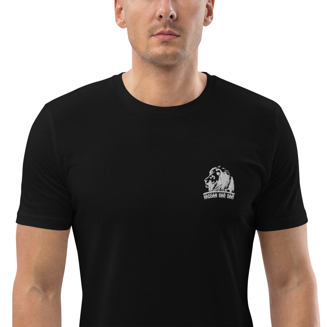 Embroidered Lion Logo Men T-Shirt