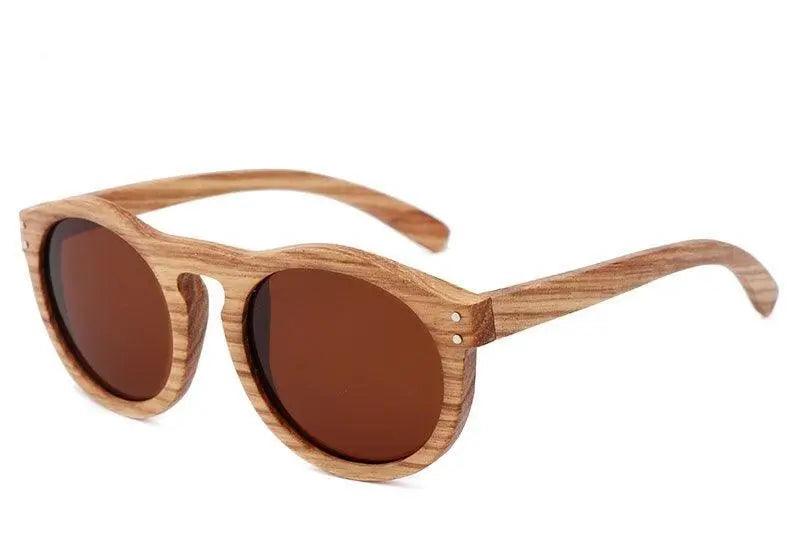100% Real Zebra Wood Sunglasses - Mishastyle