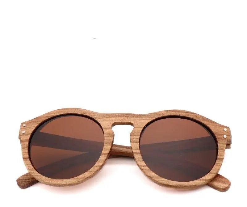 100% Real Zebra Wood Sunglasses - Mishastyle