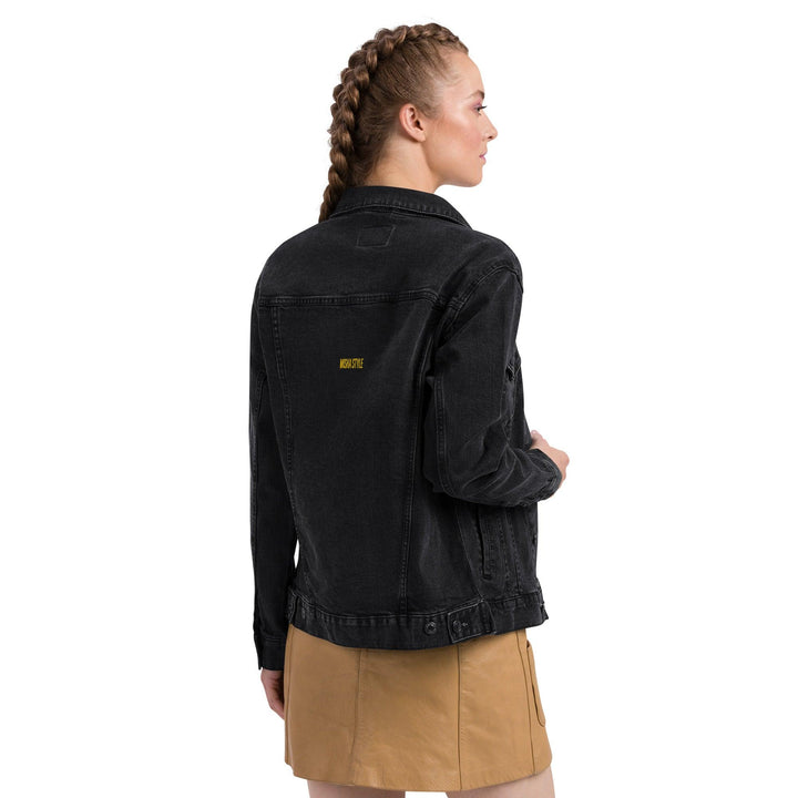 28 Dubstep Women Denim jacket - Black - Mishastyle