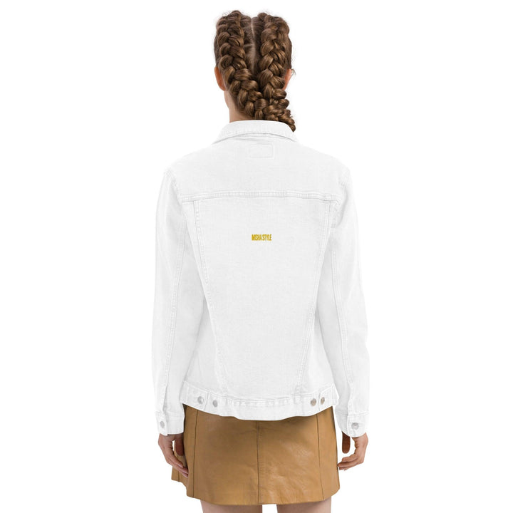 28 Dubstep Women Denim jacket - White - Mishastyle