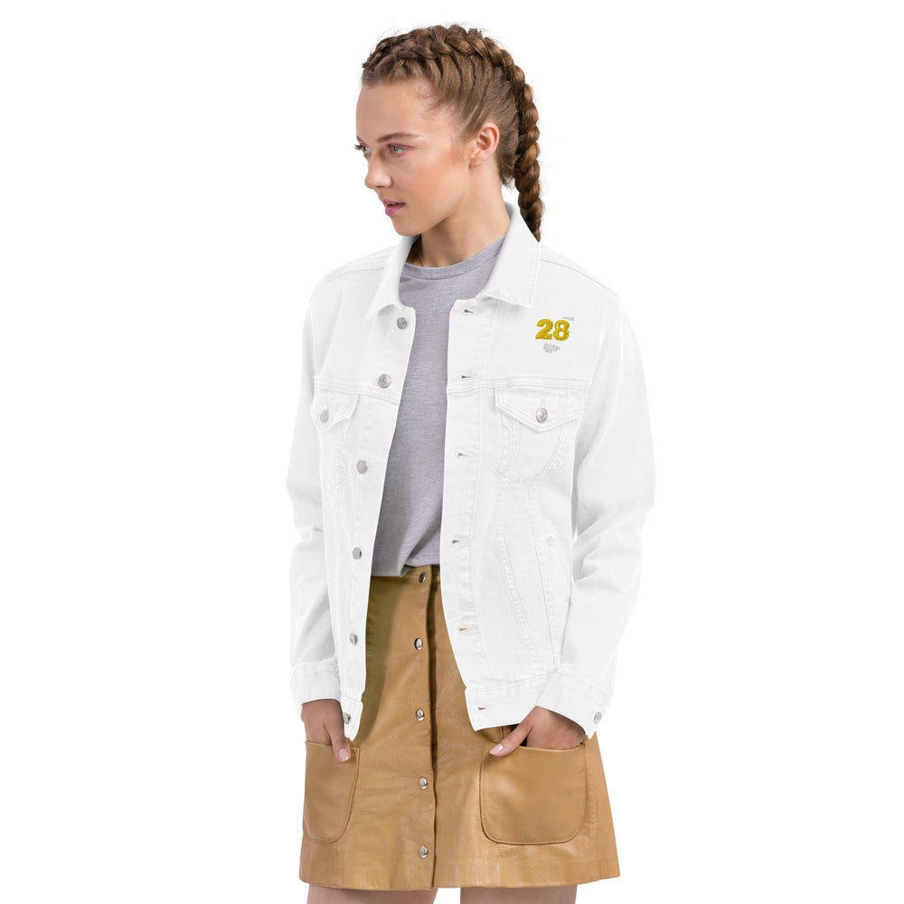28 Dubstep Women Denim jacket - White