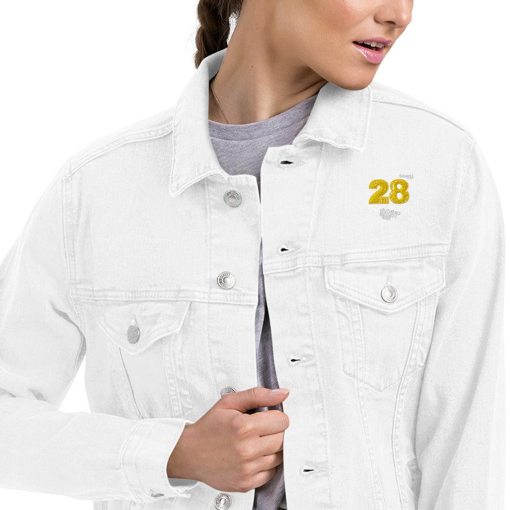 28 Dubstep Women Denim jacket - White - Mishastyle