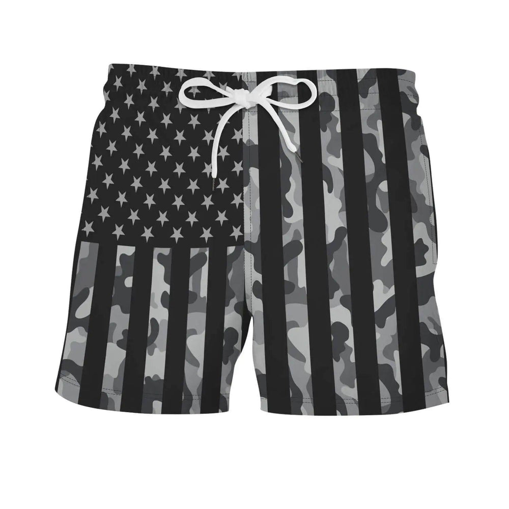 American Flag Men Fitness Shorts - Mishastyle