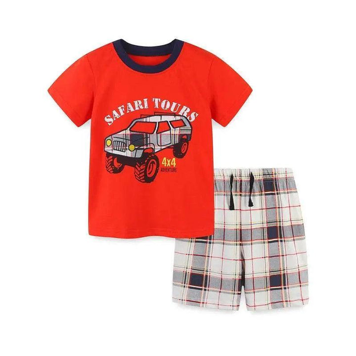 Animal Print Jumping Meters Kids Outfit - Mishastyle
