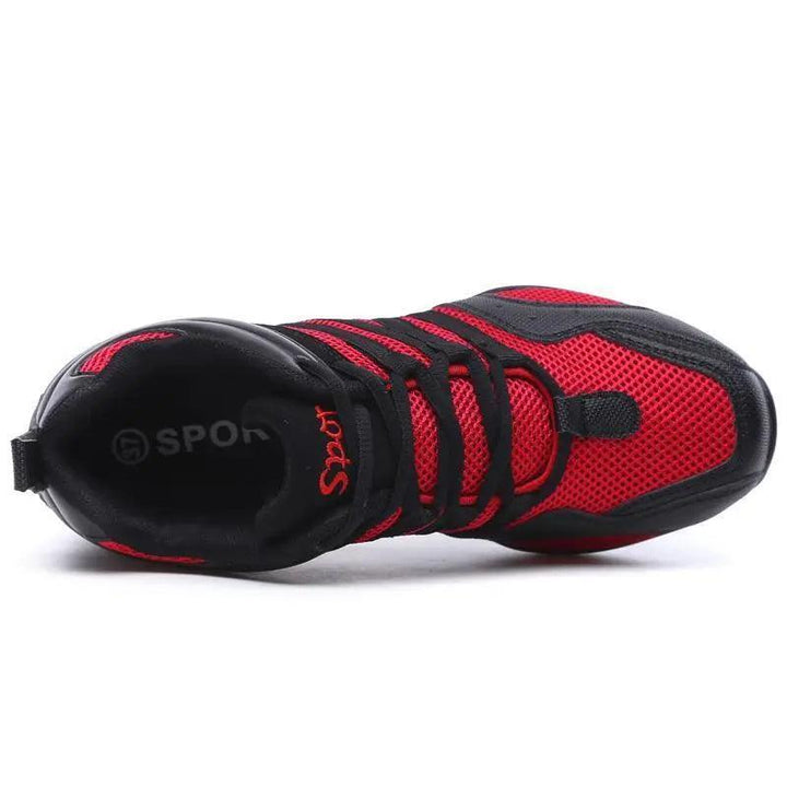 Breathable Fast Steps Women Sneakers - Red - Mishastyle