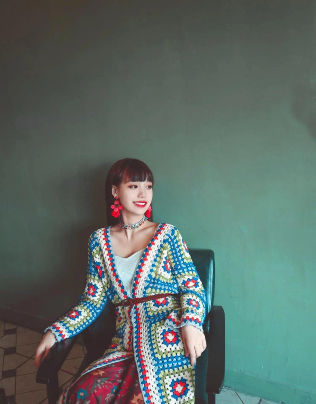 Breathable Handmade knitting Long Jacket - Mishastyle
