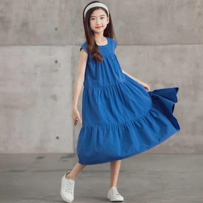 Butterfly Layers Girls Midi Dress - Mishastyle