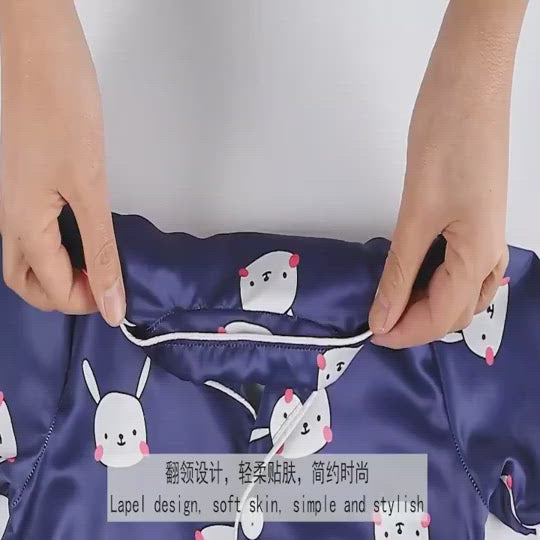 Cartoon Deer Kinder-Pyjama-Sets – Weiß