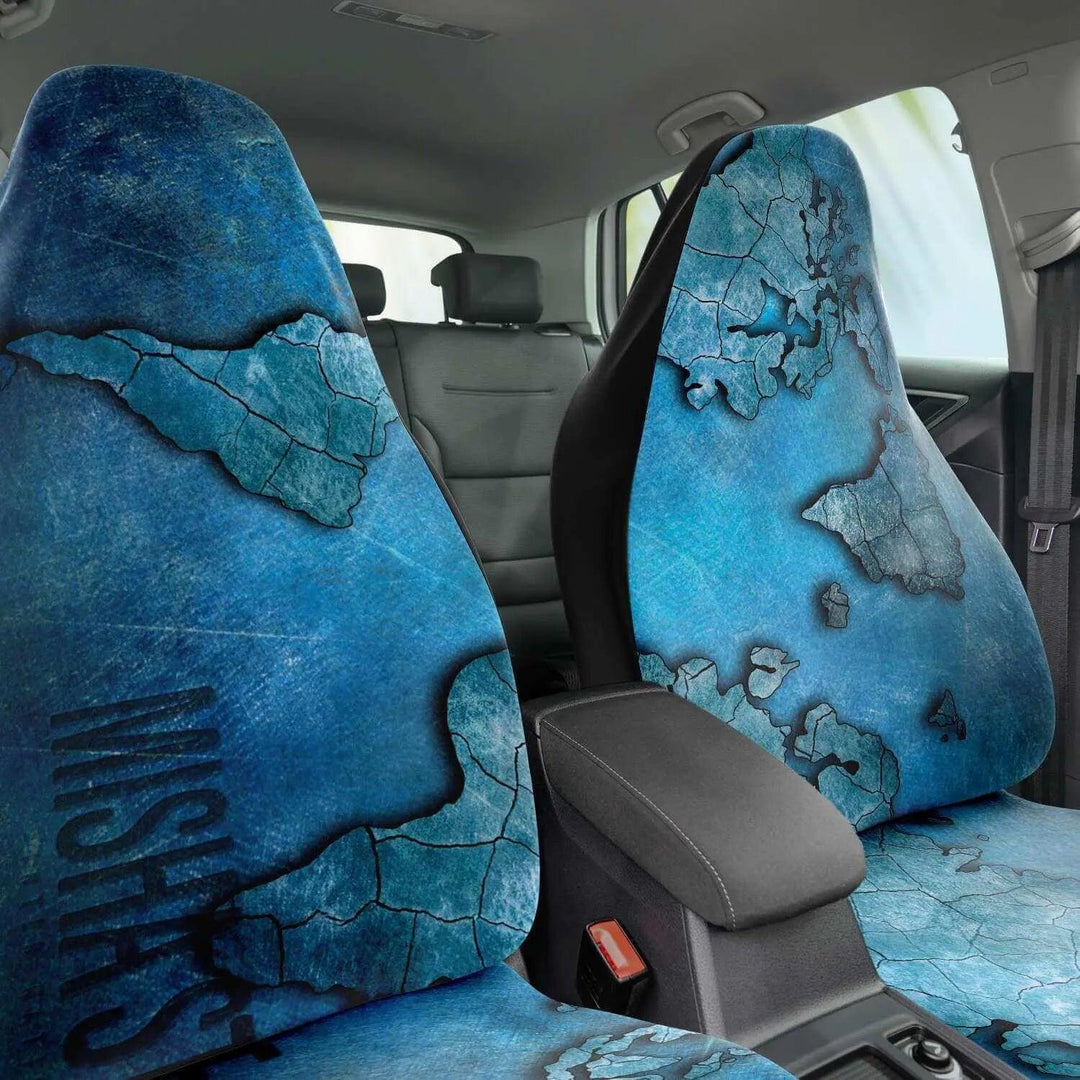 Car Seat Cover design of the world map - Mishastyle