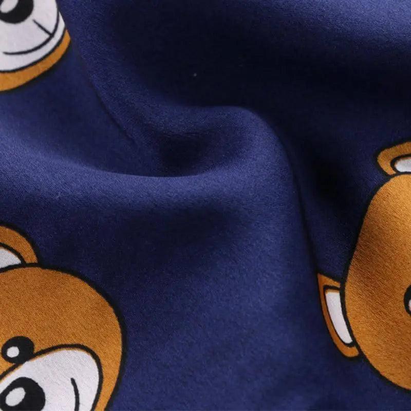Cartoon Deer Kids Pajama Sets - Navy - Mishastyle