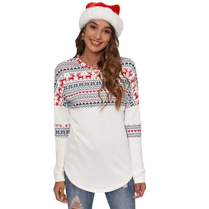 Crew Neck Christmas Sweater - Mishastyle