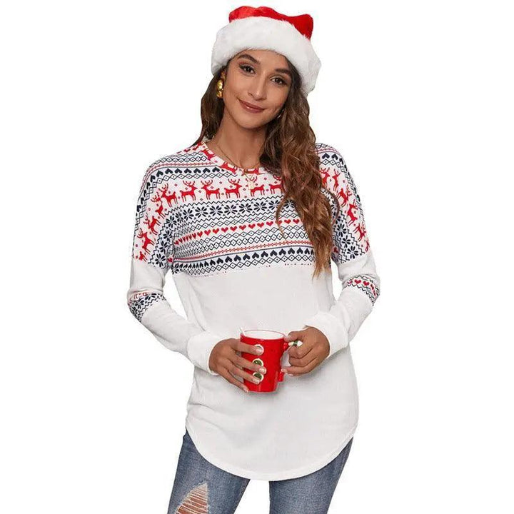 Crew Neck Christmas Sweater - Mishastyle