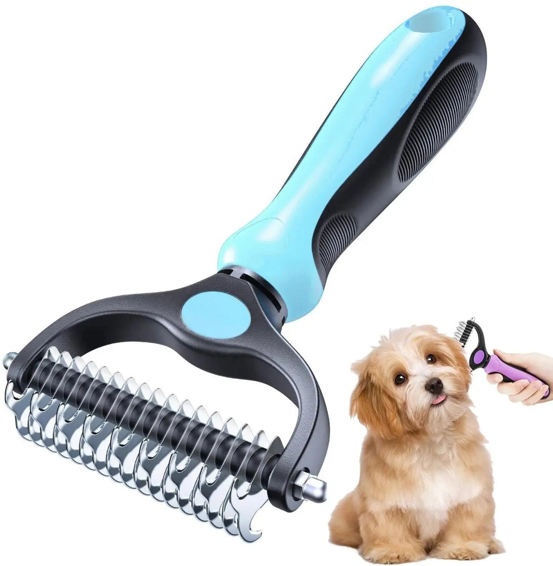 Double Sided Shedding Pet Grooming Brush - Mishastyle