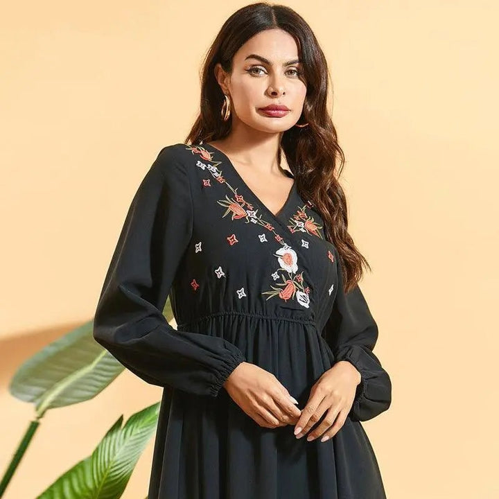 Embroidered Plus Size Casual Dresses - Mishastyle