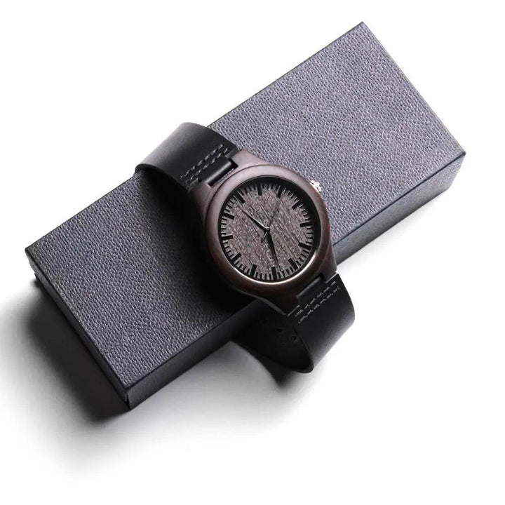 Engraved Wooden Watch - Gift Box - Mishastyle