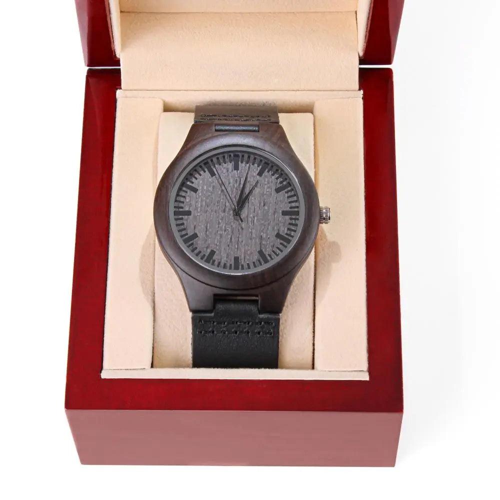 Engraved Wooden Watch - Gift Box - Mishastyle