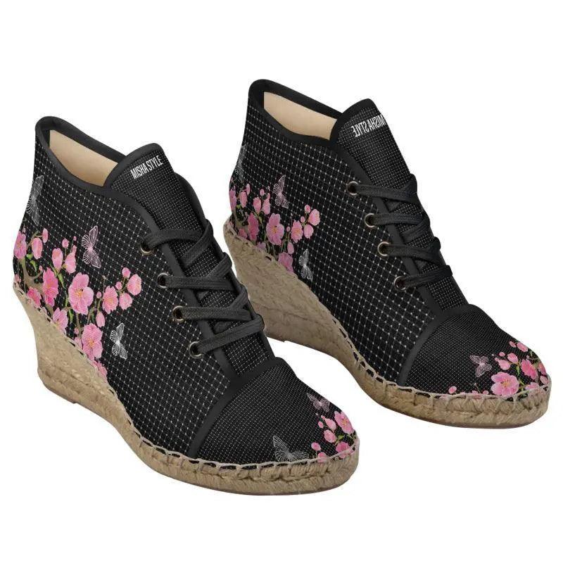 floral Modern Nappa Leather Shoes - Mishastyle