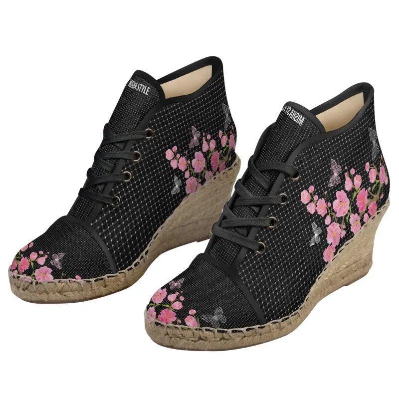 floral Modern Nappa Leather Shoes - Mishastyle