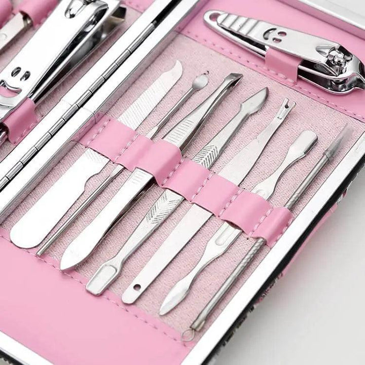 Floral Print Stainless Steel Manicure set - Mishastyle