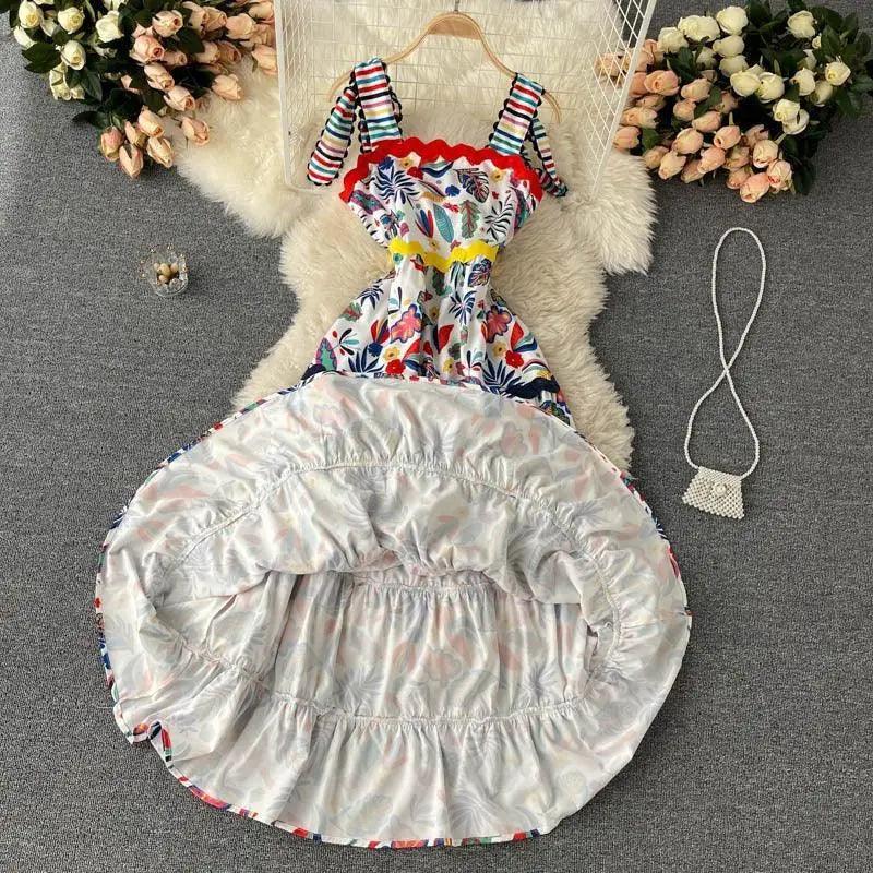 Floral Vintage Sexy Midi Dress - Mishastyle