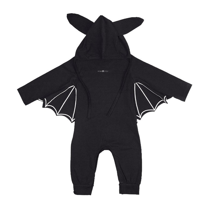 Frame House Baby's Long Sleeves Bat Hoodie Romper - Mishastyle