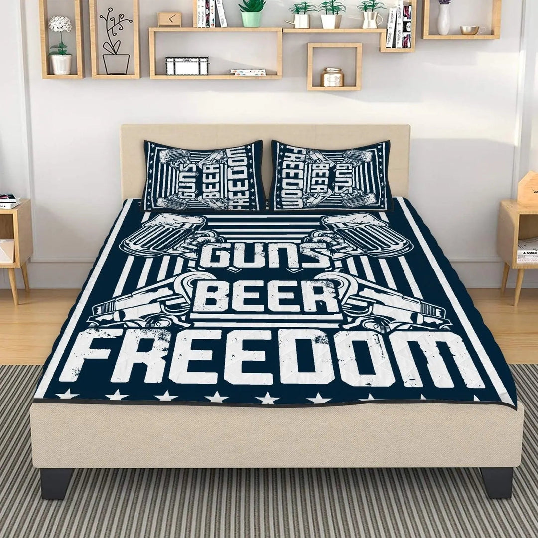 Freedom Polyester Quilt Bed Sets - Mishastyle