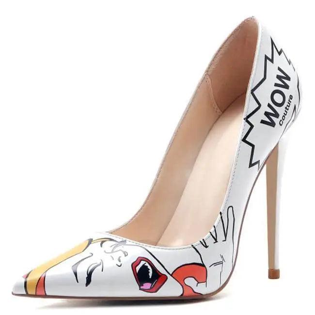 Funny Pattern High Heels Pumps - Mishastyle