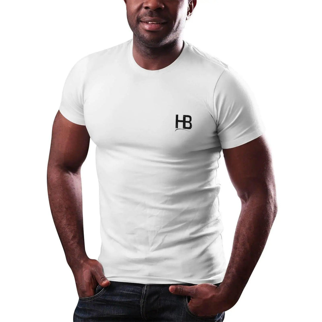 Hassan Bar HB Logo Men's Pima Short Sleeve Cotton Jersey - Mishastyle