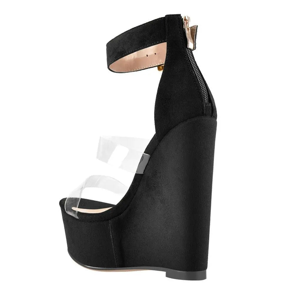High Heels Ankle Buckle Strap Sandals - Mishastyle