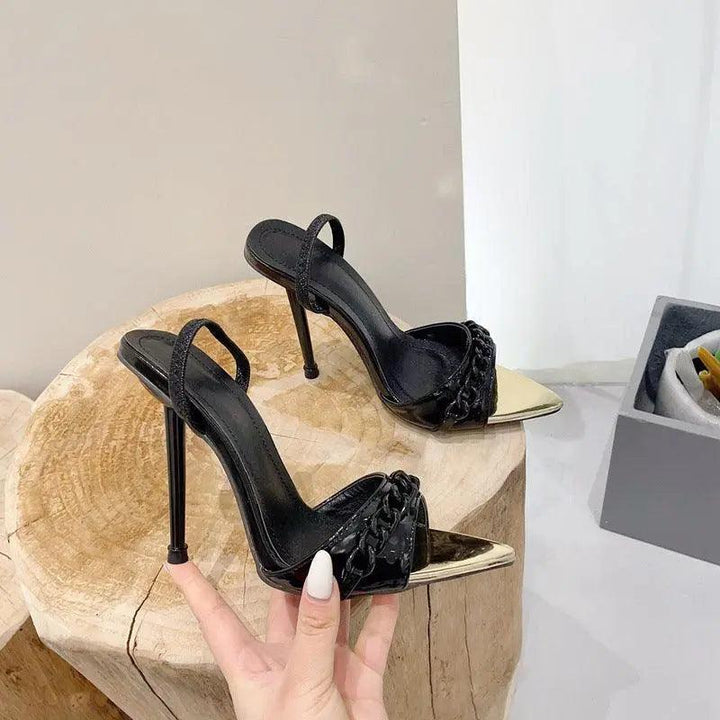 High Heels Party Slippers Sandals - Mishastyle